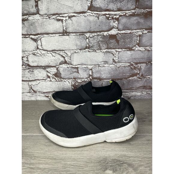 Oofos Black Fabric Slip On Recovery Shoes Women Sz 38.5EU/8M US - Picture 15 of 16